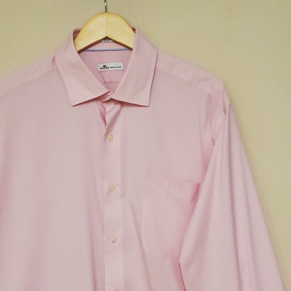 Peter Millar Button Down Extra Long 17.5 - image 1